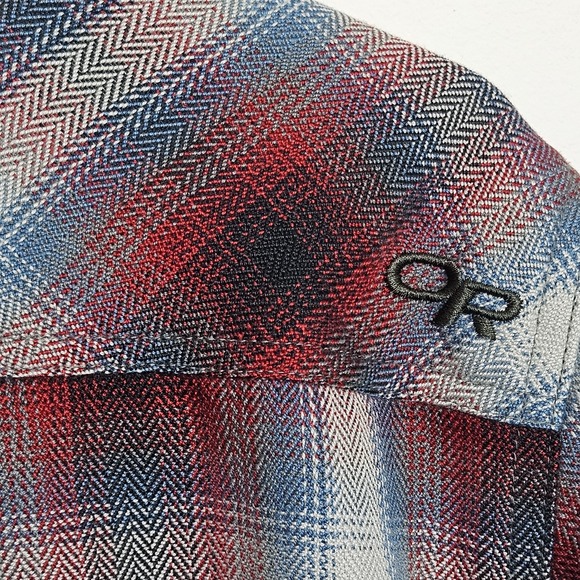 Outdoor Research Feedback Flannel Shirt Men's Size Small Plaid Button Up - Picture 10 of 11